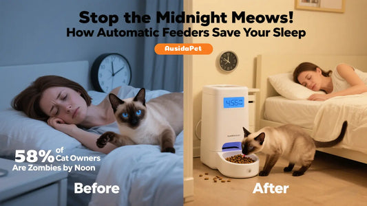 🐾 Stop the Midnight Meows! How Automatic Feeders Save Your Sleep (and Sanity)