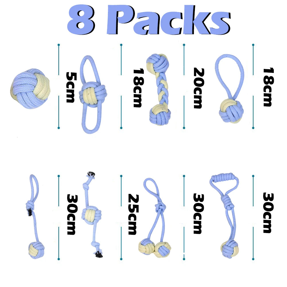 AUSIDAPET 12Pcs Large Dog Toy Sets Chew Rope Toys for Dog Chewing Toys for Dog Outdoor Teeth Clean Toy for Big Dogs Juguete para Perros