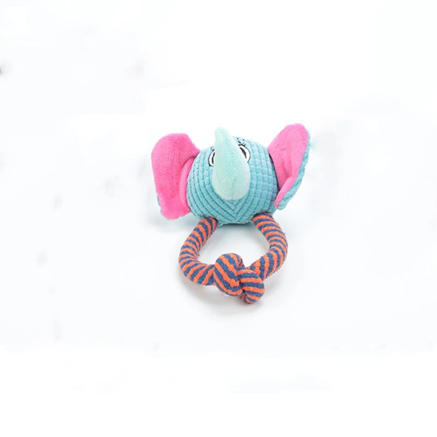 AUSIDAPET 1PC Dog Cotton Rope Toy Sound Grinding Teeth Cleaning Toy