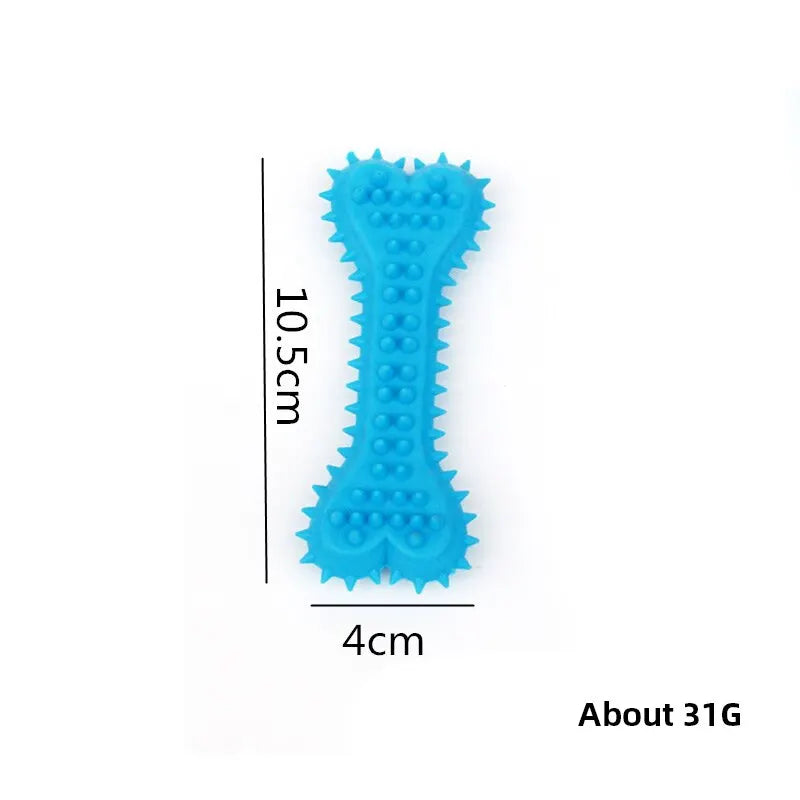 AUSIDAPET 1PC Pet Chew Toy Soft Rubber Bite-resistance Bone Shape Teeth Grinding Chewing Toys for Small Dogs Training Pet Supplies