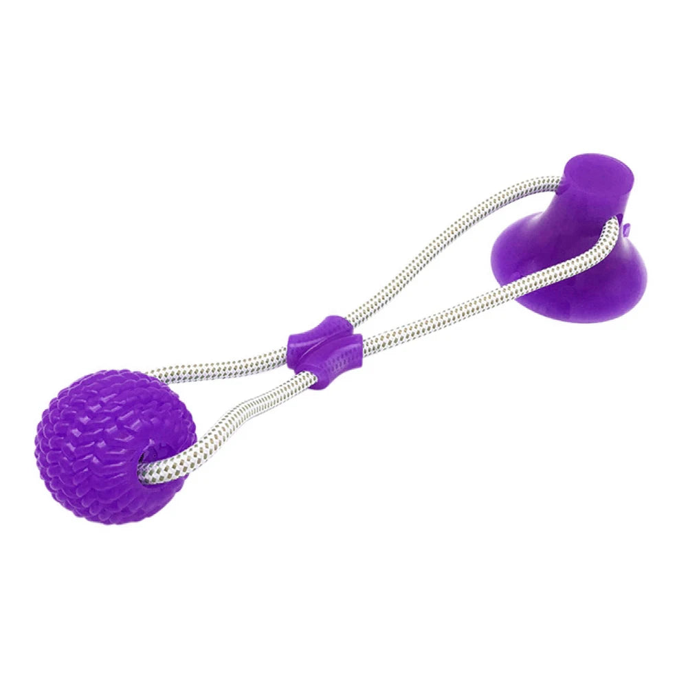 AUSIDAPET 1Piece Pet Toy Floor Suction Cup with Ball for Cat Dog Teeth Cleaning Chewing Playing
