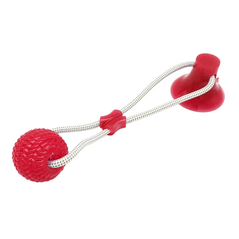 AUSIDAPET 1Piece Pet Toy Floor Suction Cup with Ball for Cat Dog Teeth Cleaning Chewing Playing