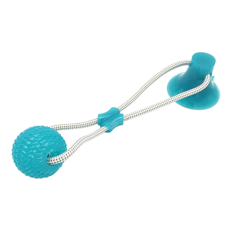 AUSIDAPET 1Piece Pet Toy Floor Suction Cup with Ball for Cat Dog Teeth Cleaning Chewing Playing
