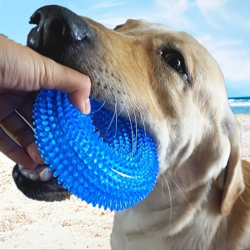 AUSIDAPET 1pc, pet squeaking dog toy nail ring, anti bite grip device, dog donut sound nail ring, dedicated bite resistant rubber ring toy