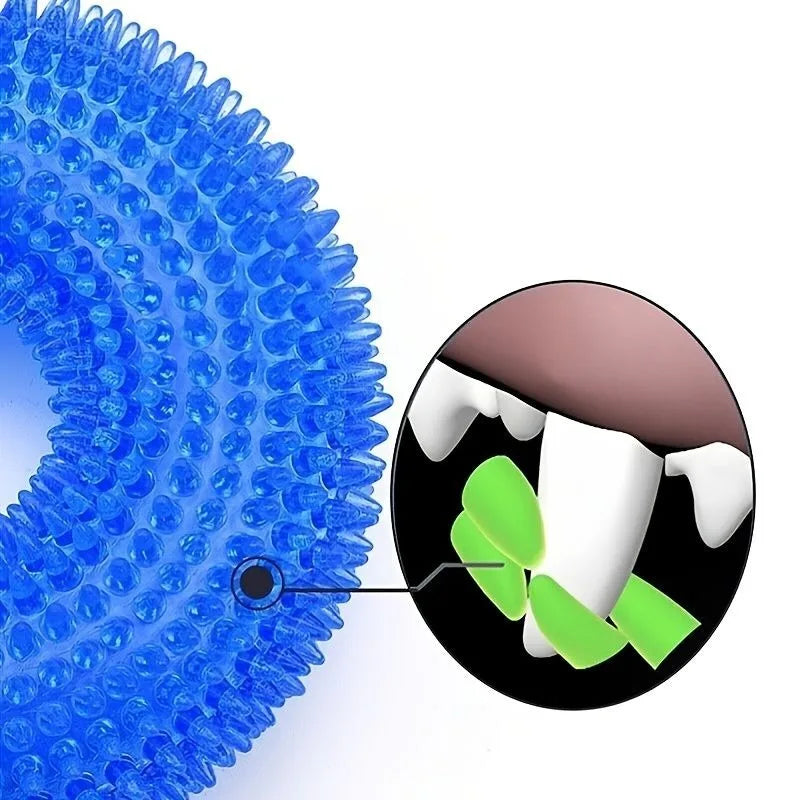 AUSIDAPET 1pc, pet squeaking dog toy nail ring, anti bite grip device, dog donut sound nail ring, dedicated bite resistant rubber ring toy