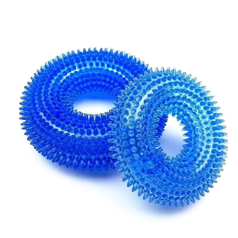 AUSIDAPET 1pc, pet squeaking dog toy nail ring, anti bite grip device, dog donut sound nail ring, dedicated bite resistant rubber ring toy