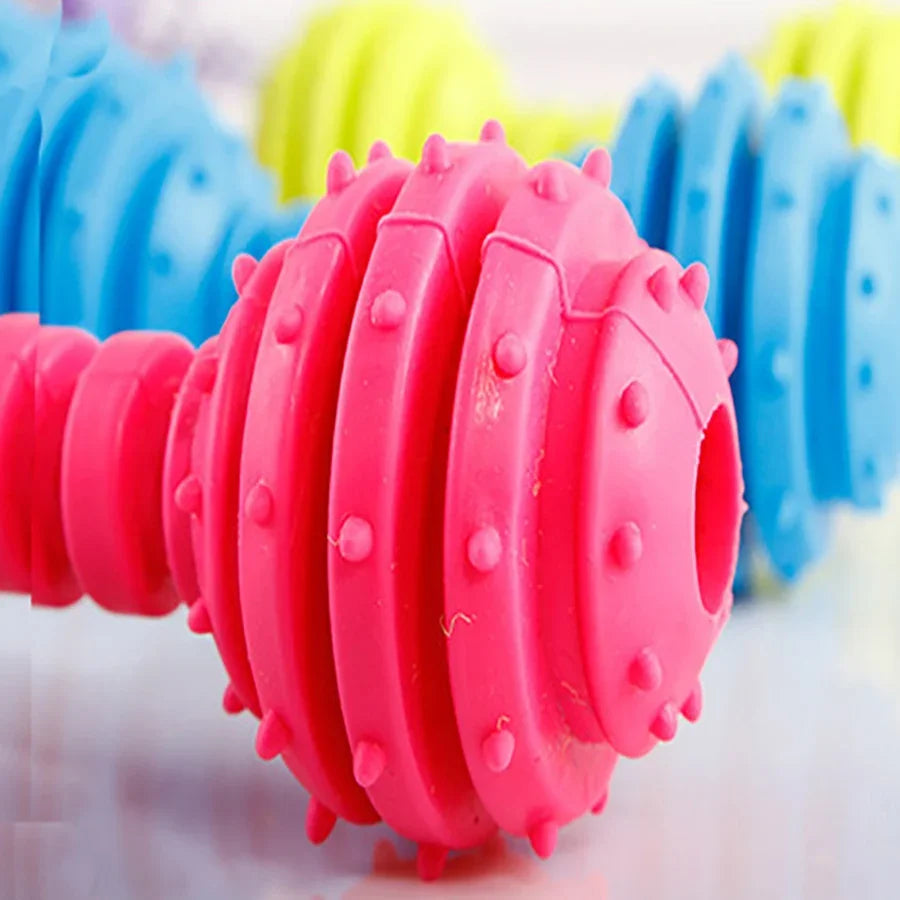 AUSIDAPET 1pcs dog chew pet TPR bite resistant toy dumbbell grind teeth pet dog toy