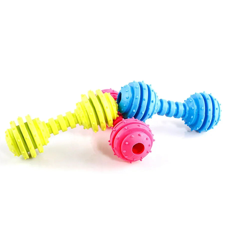 AUSIDAPET 1pcs dog chew pet TPR bite resistant toy dumbbell grind teeth pet dog toy