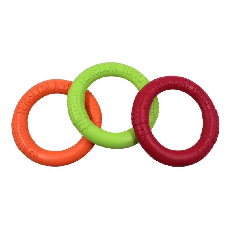 AUSIDAPET 27cm Pet Flying Discs Dog Toy Interactive Training Ring Puller Resistant Tooth cleaning Dogs Game Bite Floating Chewing Supplies
