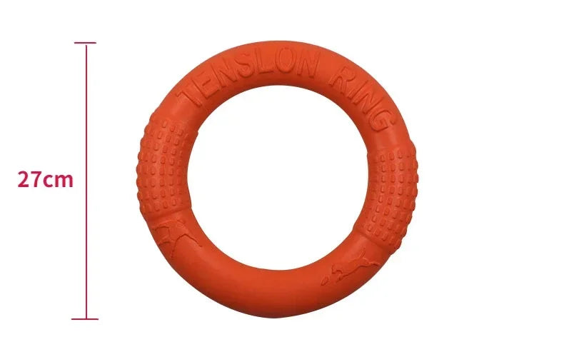 AUSIDAPET 27cm Pet Flying Discs Dog Toy Interactive Training Ring Puller Resistant Tooth cleaning Dogs Game Bite Floating Chewing Supplies