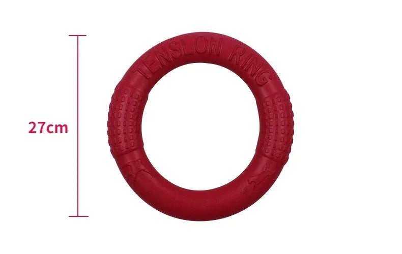 AUSIDAPET 27cm Pet Flying Discs Dog Toy Interactive Training Ring Puller Resistant Tooth cleaning Dogs Game Bite Floating Chewing Supplies