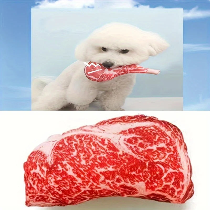 AUSIDAPET Cartoon pattern dog squeaking toy, recommended for small breeds, interactive companion toy for pet dog beds.