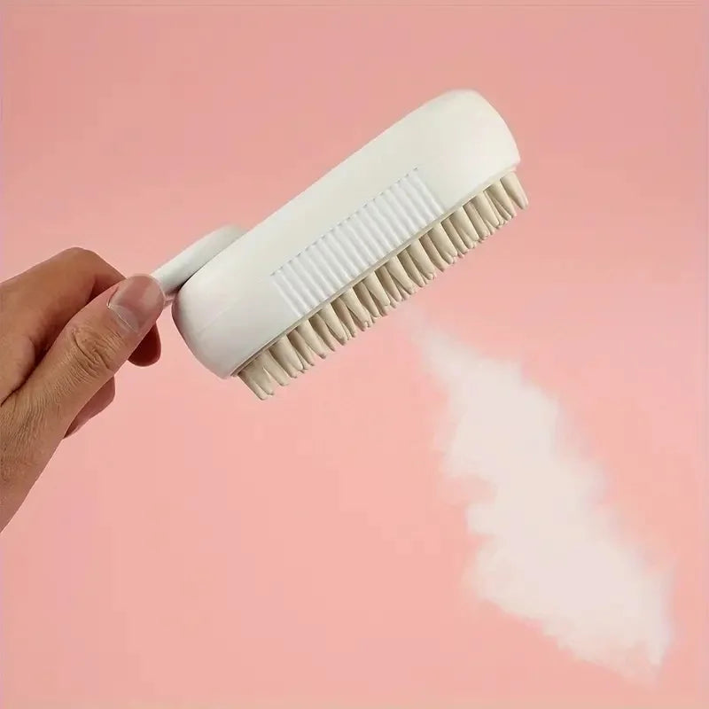 AUSIDAPET Cat Dog Pet Spray Massage Brush One Button Steam Spray Folding Rotatable Floating Hair Bath Hair Removal Brush Comb