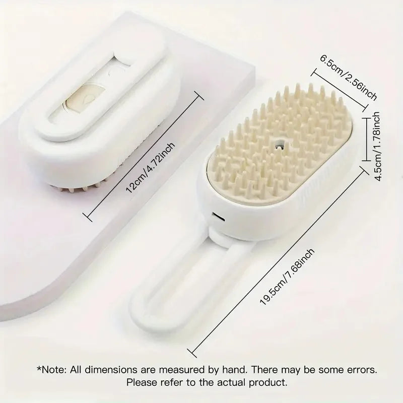 AUSIDAPET Cat Dog Pet Spray Massage Brush One Button Steam Spray Folding Rotatable Floating Hair Bath Hair Removal Brush Comb
