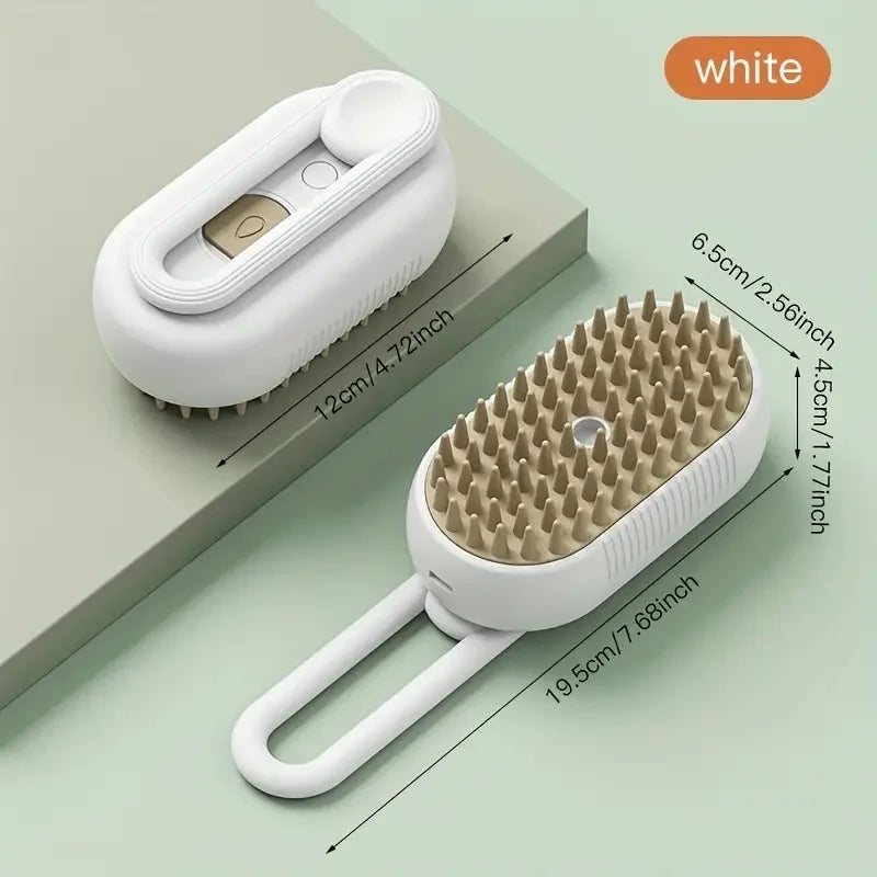 AUSIDAPET Cat Dog Pet Spray Massage Brush One Button Steam Spray Folding Rotatable Floating Hair Bath Hair Removal Brush Comb