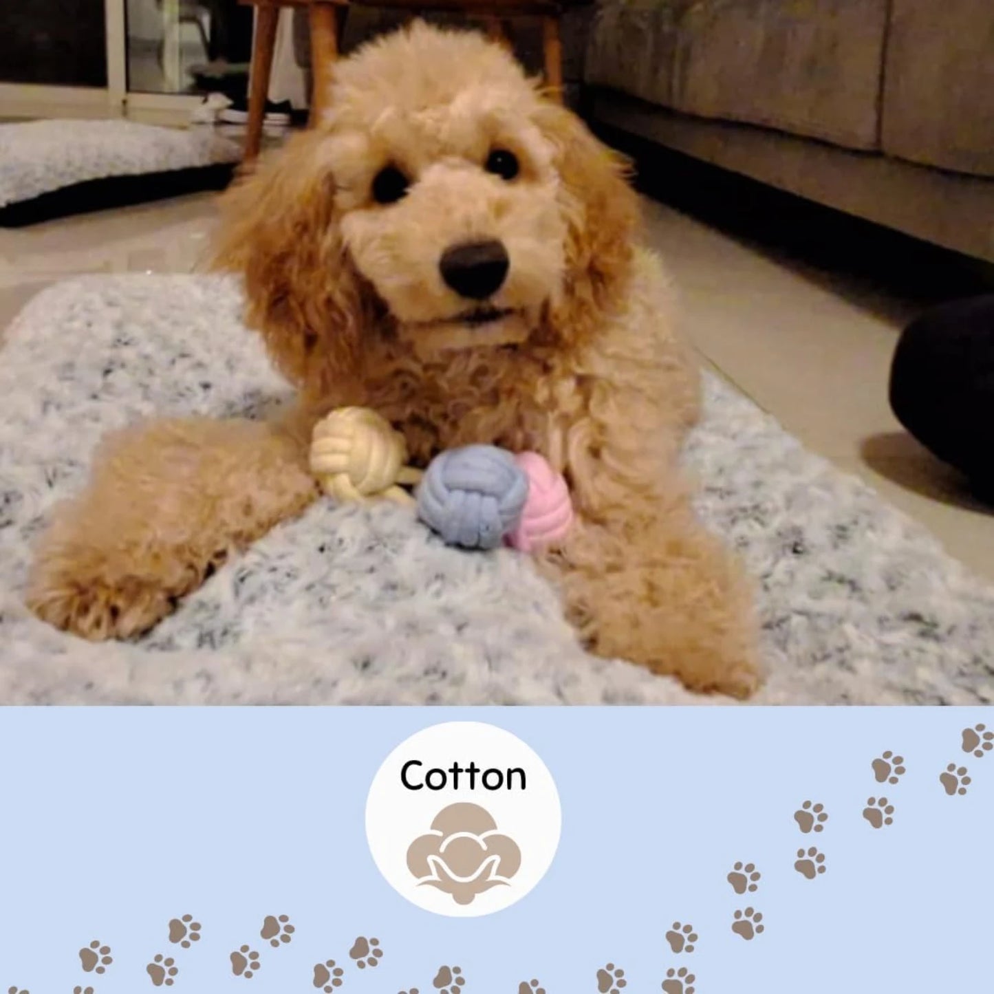 AUSIDAPET Colorful and Engaging Dental Rope Ball Toy for Playful Small/Medium Puppies - Keep Your Energetic Pup Happy and Entertained for