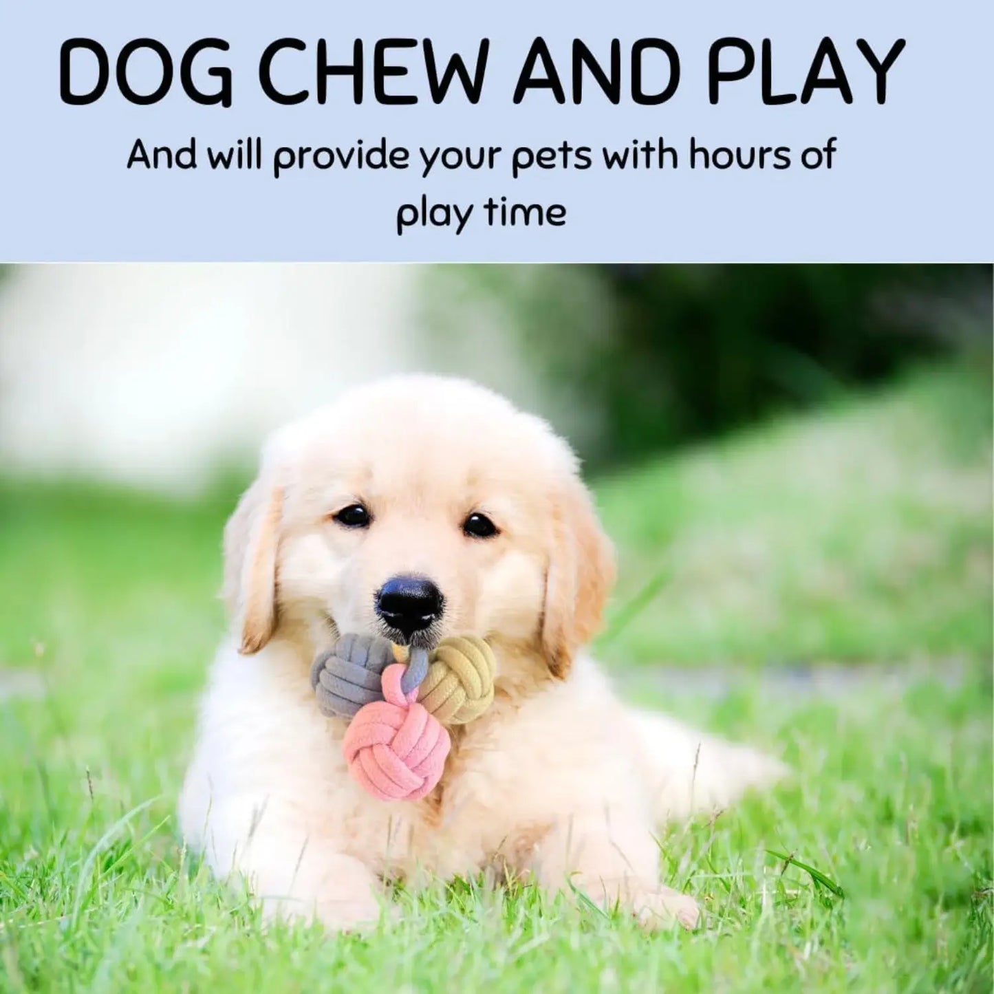 AUSIDAPET Colorful and Engaging Dental Rope Ball Toy for Playful Small/Medium Puppies - Keep Your Energetic Pup Happy and Entertained for