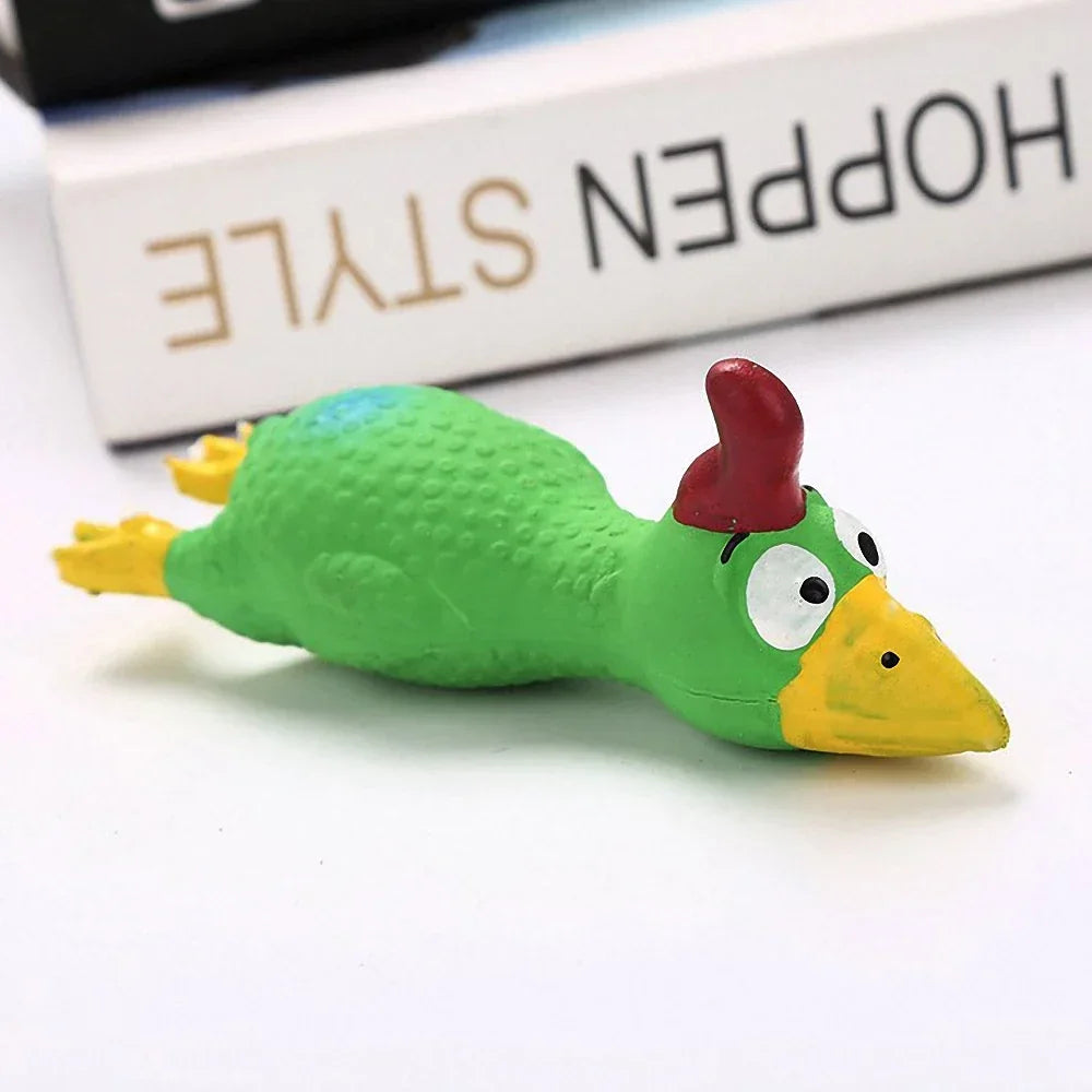AUSIDAPET Cute Latex Chicken Shape Pet Squeak Toys Dog Cat Puppy Chew Sound Toys Simulation Screaming Chicken Squeaker Pet Supplies