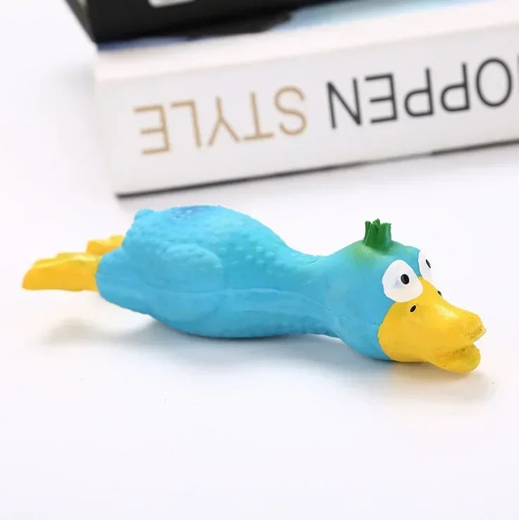 AUSIDAPET Cute Latex Chicken Shape Pet Squeak Toys Dog Cat Puppy Chew Sound Toys Simulation Screaming Chicken Squeaker Pet Supplies