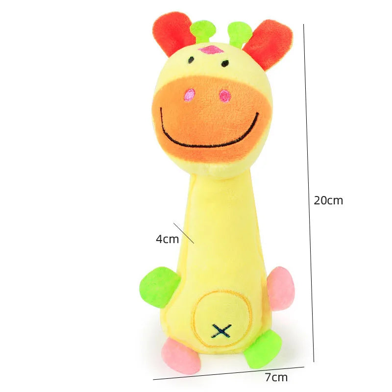 AUSIDAPET Cute Plush Toy Sound Toy Stuffed Squeaky Animal Squeak Dog Toy Cleaning Tooth Dog Chew Rope Toys