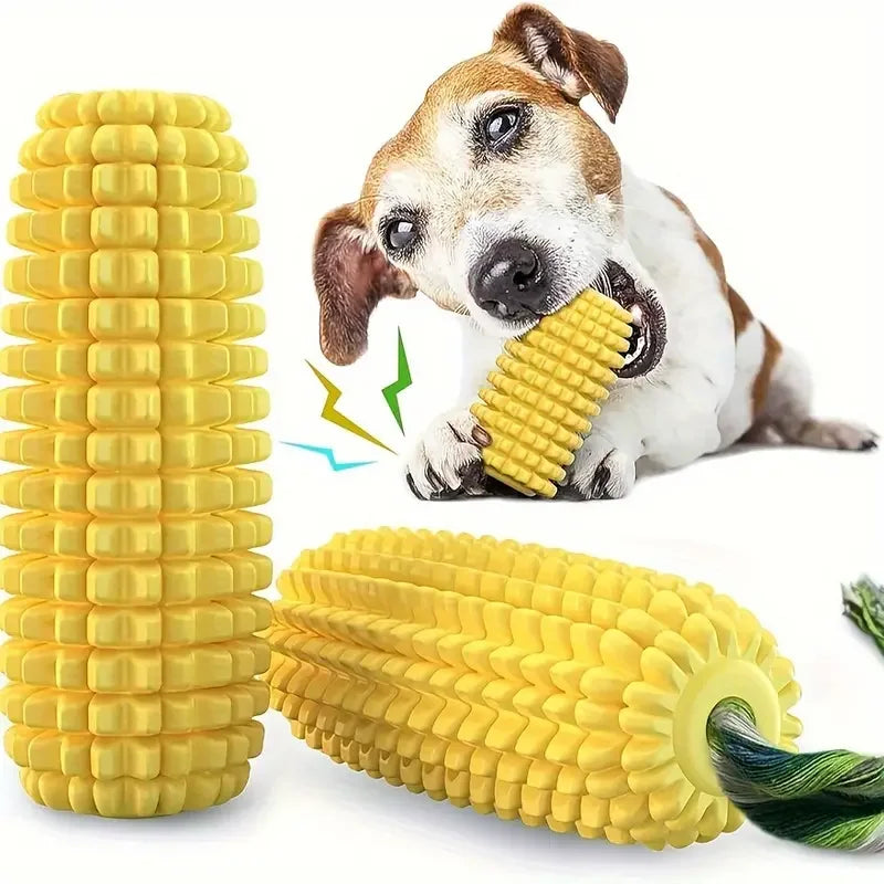 AUSIDAPET Dog Chew Toys for Aggressive Chewers, Tough Durable Squeaky Interactive Dog Toys, Puppy Teeth Chew Corn Stick Toy for Small Larg