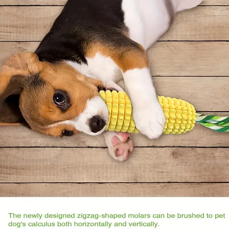 AUSIDAPET Dog Chew Toys for Aggressive Chewers, Tough Durable Squeaky Interactive Dog Toys, Puppy Teeth Chew Corn Stick Toy for Small Larg