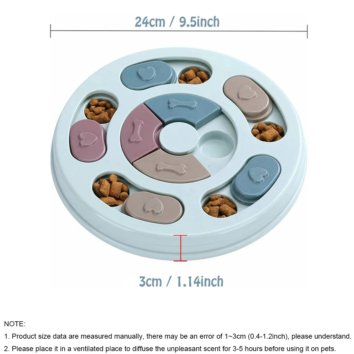 AUSIDAPET Dog Food Hiding Bowl, Slow Food Training, Dog Educational Toy To Relieve Boredom, Interactive Educational Feeding Toy