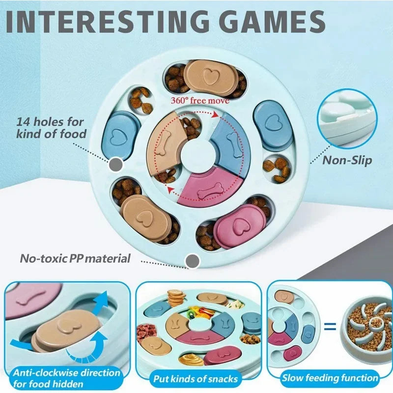 AUSIDAPET Dog Food Hiding Bowl, Slow Food Training, Dog Educational Toy To Relieve Boredom, Interactive Educational Feeding Toy