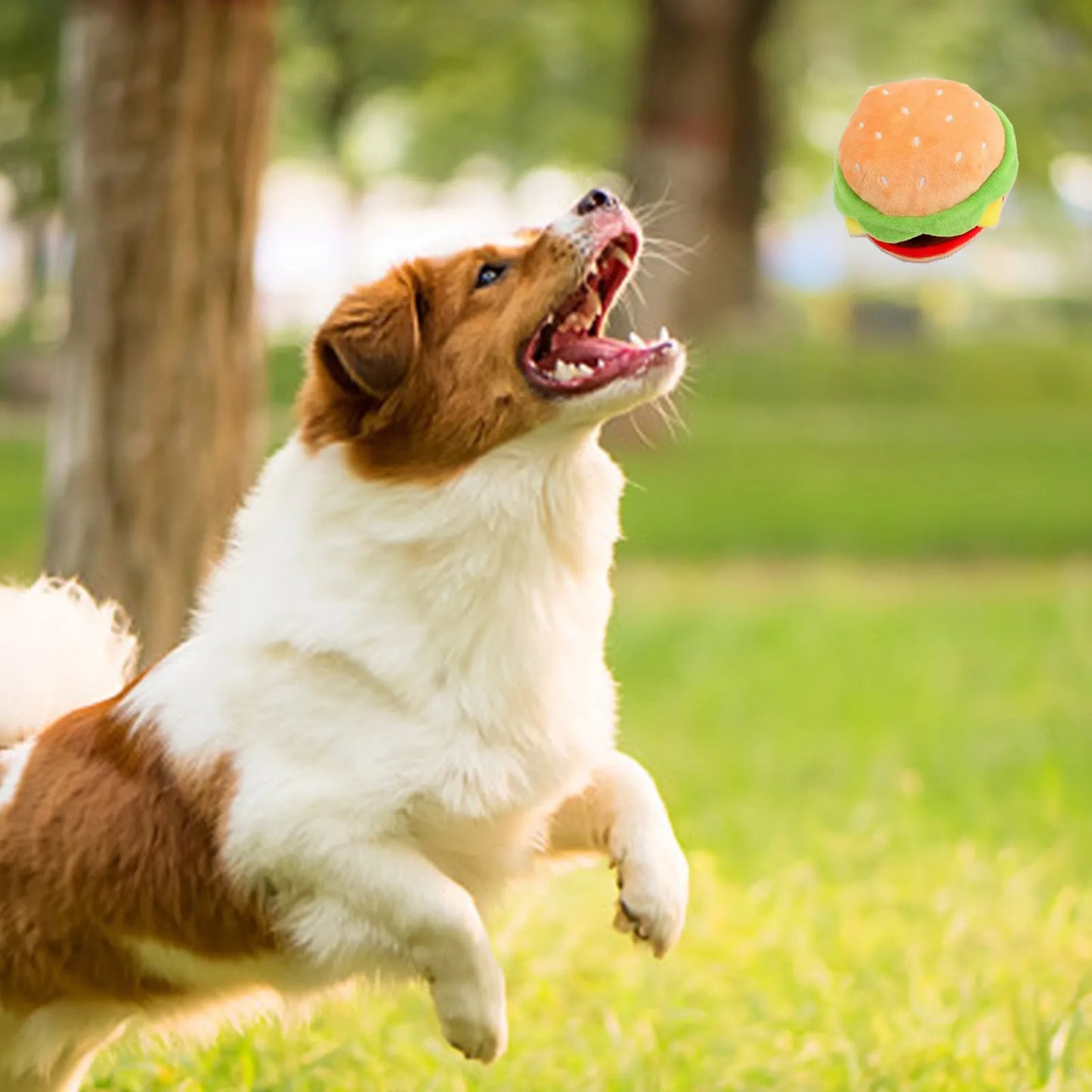 AUSIDAPET Dog Large Breed Aggressive Chewers Squeaky Dog Toys Dog Chew Toys For Aggressive Chewersdonut Pizza Popsicle Steak Puppy Smart