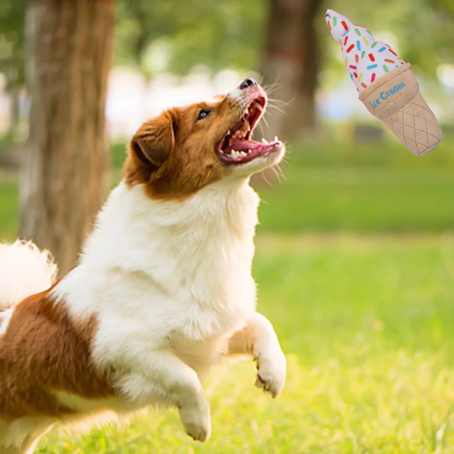 AUSIDAPET Dog Large Breed Aggressive Chewers Squeaky Dog Toys Dog Chew Toys For Aggressive Chewersdonut Pizza Popsicle Steak Puppy Smart