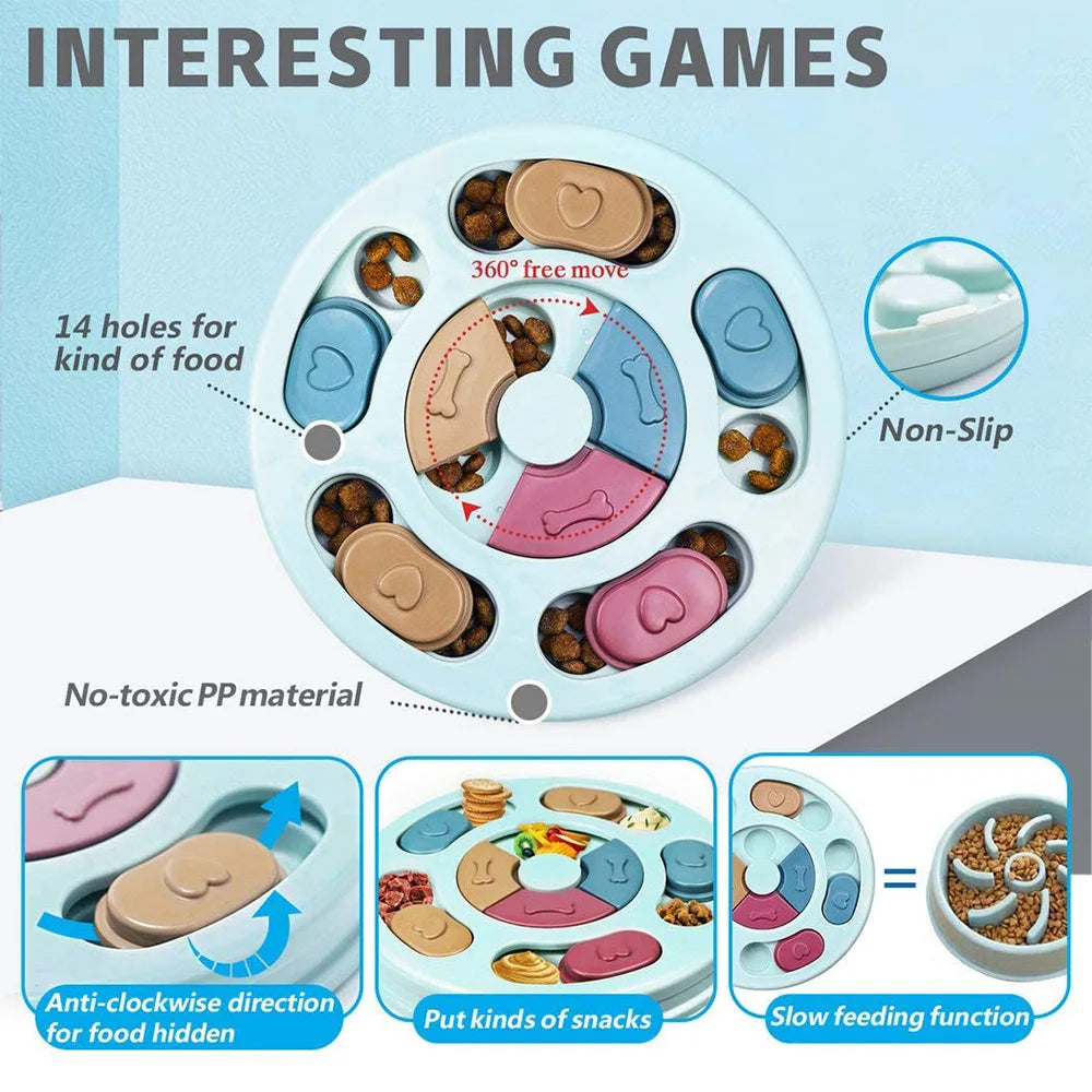 AUSIDAPET Dog Puzzle Toys Slow Feeder Interactive Increase Dogs Food Puzzle Feeder Toys for IQ Training Mental Enrichment Dog Treat Puzzle