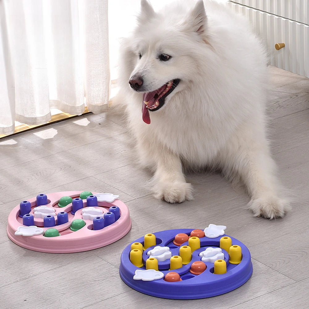 AUSIDAPET Dog Puzzle Toys Slow Feeder Interactive Puppy Increase IQ Training Game Food Dispenser Slowly Eating NonSlip Bowl Pet Dogs Toy