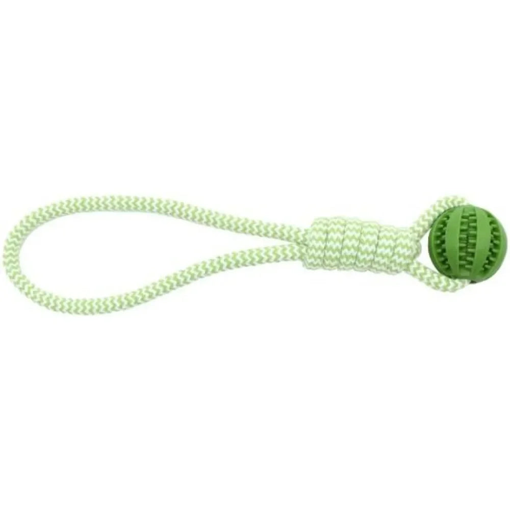 AUSIDAPET Dog Rope Ball Bite Resistance Training Ball with Rope Interesting Puzzle Teething Toy for Molar Teeth Cleaning Boredom Relieving