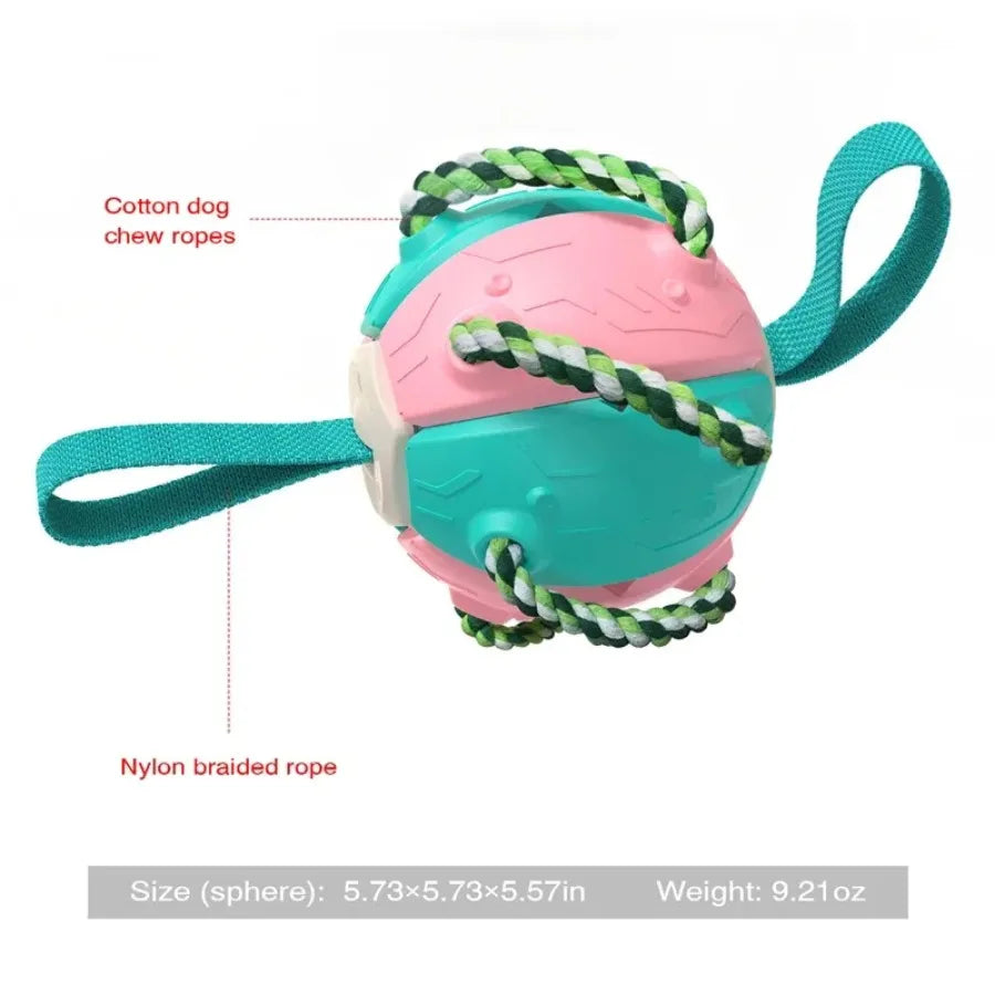 AUSIDAPET Dog Soccer Ball Interactive Pet Toys Foldable Ball Molar Toy Outdoor Training Ball for Puppy Dog Chew Dog Accessories