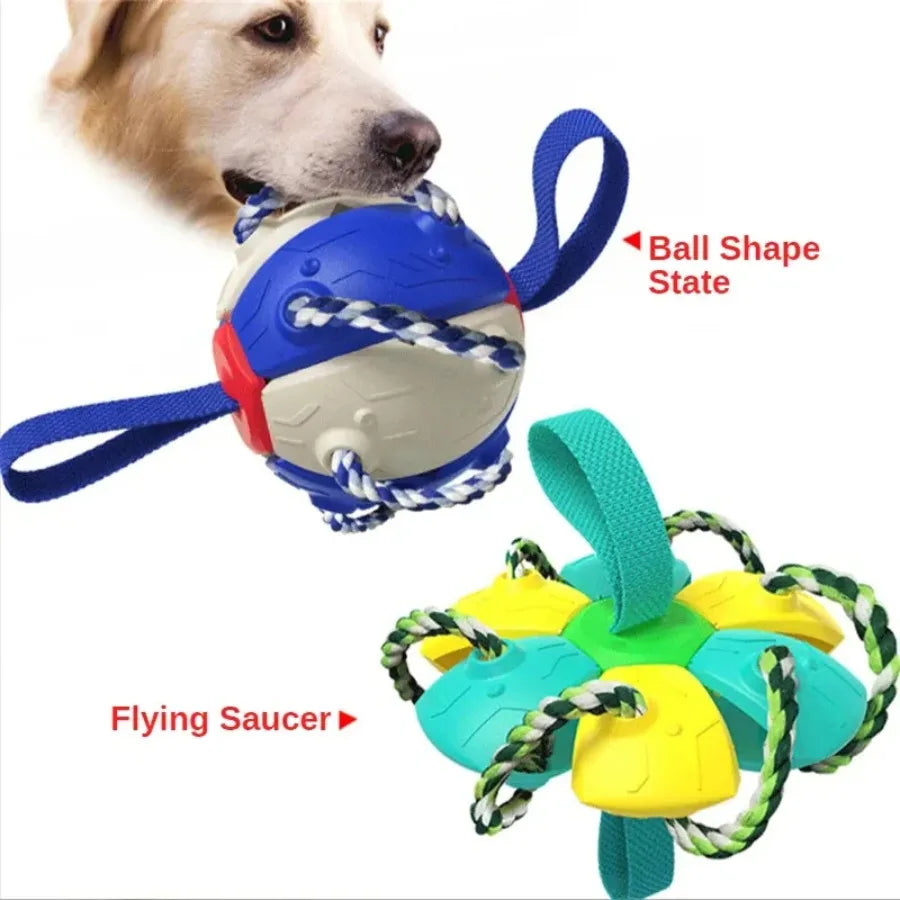 AUSIDAPET Dog Soccer Ball Interactive Pet Toys Foldable Ball Molar Toy Outdoor Training Ball for Puppy Dog Chew Dog Accessories
