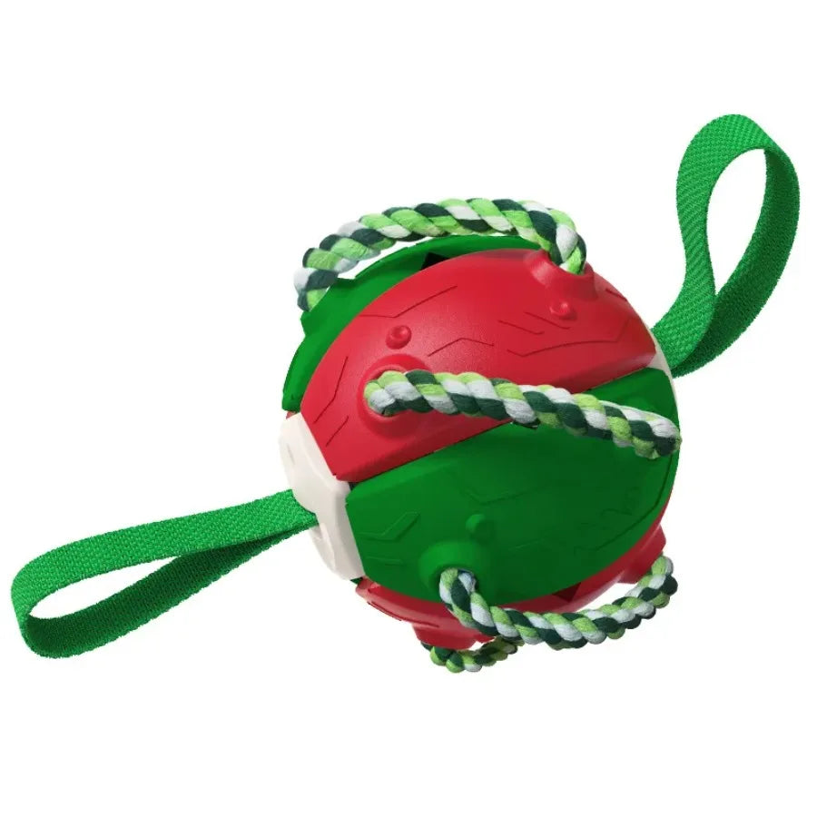 AUSIDAPET Dog Soccer Ball Interactive Pet Toys Foldable Ball Molar Toy Outdoor Training Ball for Puppy Dog Chew Dog Accessories