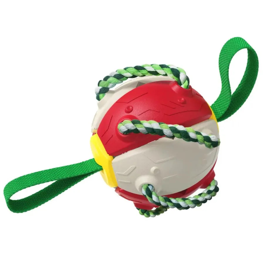 AUSIDAPET Dog Soccer Ball Interactive Pet Toys Foldable Ball Molar Toy Outdoor Training Ball for Puppy Dog Chew Dog Accessories