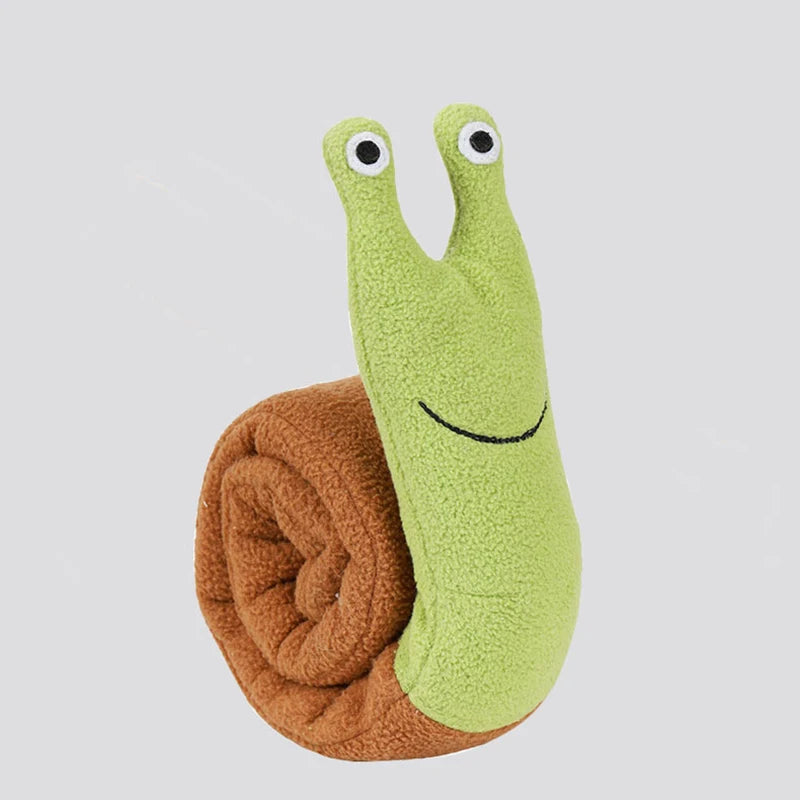 AUSIDAPET Dog Squeak Toys Pet Sniffing Plush Snails Toys Tibetan Food Molar Puzzle Dog Toys Interactive Dog Puzzle Toy Feeder Pet Supply
