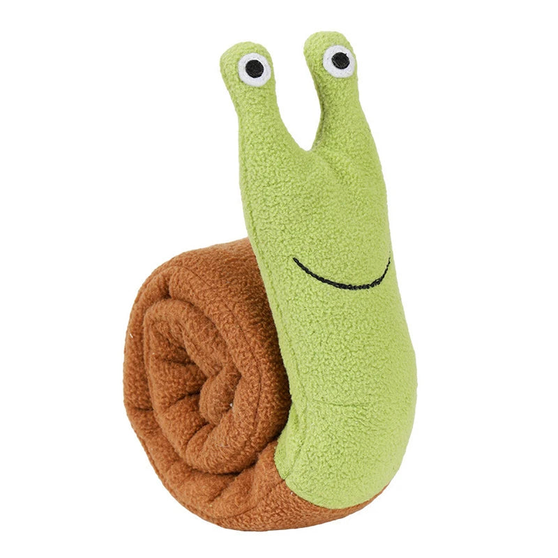 AUSIDAPET Dog Squeak Toys Pet Sniffing Plush Snails Toys Tibetan Food Molar Puzzle Dog Toys Interactive Dog Puzzle Toy Feeder Pet Supply
