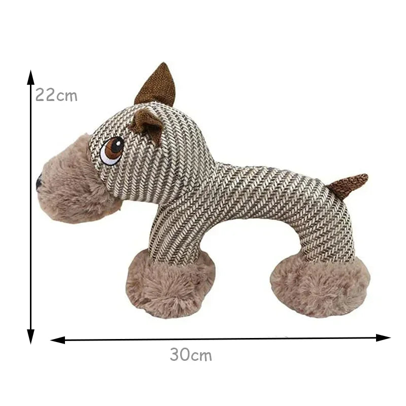 AUSIDAPET Dog Squeaky Toys Pet Supplies Pets Chew Toy Cute Animal Shape Puppy Plush Toy Cleaning Teeth Interactive For Small Medium Dog