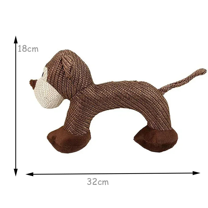 AUSIDAPET Dog Squeaky Toys Pet Supplies Pets Chew Toy Cute Animal Shape Puppy Plush Toy Cleaning Teeth Interactive For Small Medium Dog