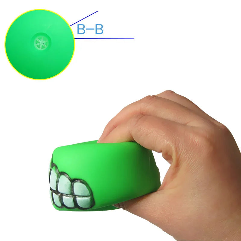 AUSIDAPET Dog Toy Ball Squeaking Cleaning Treatment Bracket Teeth Dog Chewing Toy Pet Dog Toy Ball Dog Training Interactive Pet Supplies