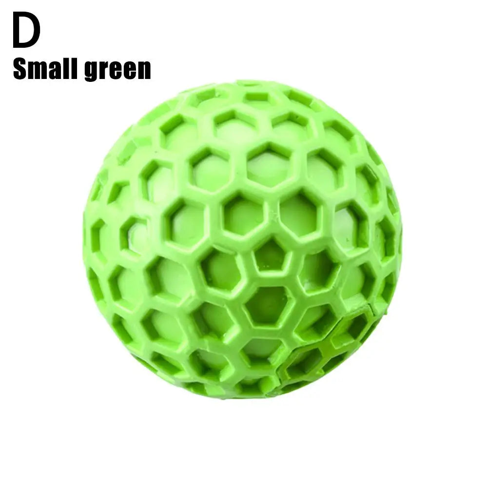 AUSIDAPET Dog Toys Bite Resistant Interactive Throwing Sound Honeycomb Balls Natural Rubber Teething Clean Teeth Toys Pet Products