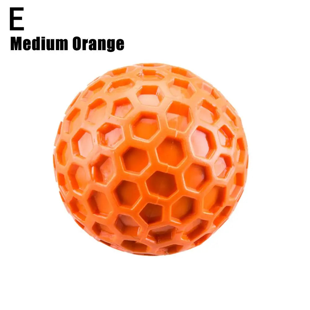 AUSIDAPET Dog Toys Bite Resistant Interactive Throwing Sound Honeycomb Balls Natural Rubber Teething Clean Teeth Toys Pet Products