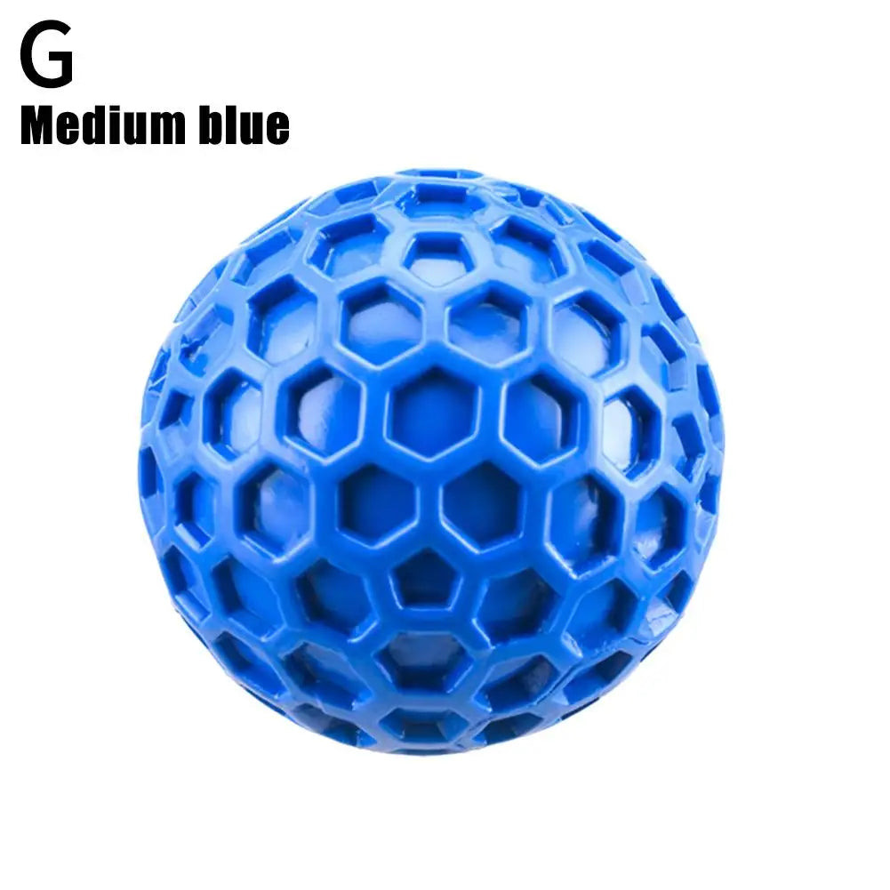 AUSIDAPET Dog Toys Bite Resistant Interactive Throwing Sound Honeycomb Balls Natural Rubber Teething Clean Teeth Toys Pet Products