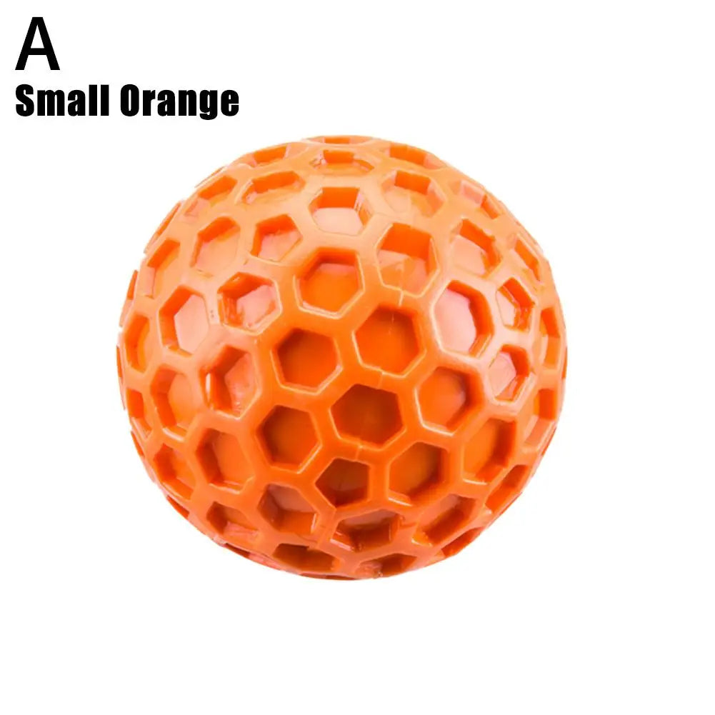 AUSIDAPET Dog Toys Bite Resistant Interactive Throwing Sound Honeycomb Balls Natural Rubber Teething Clean Teeth Toys Pet Products