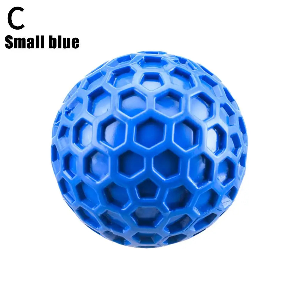 AUSIDAPET Dog Toys Bite Resistant Interactive Throwing Sound Honeycomb Balls Natural Rubber Teething Clean Teeth Toys Pet Products