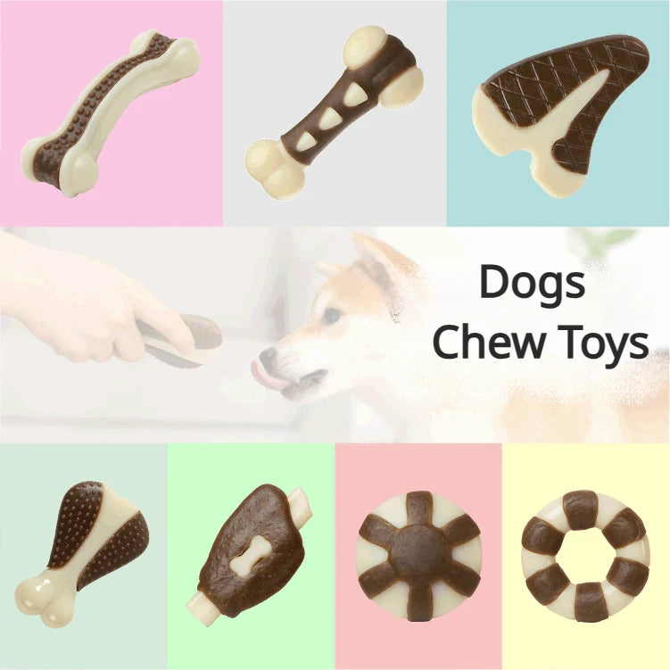 AUSIDAPET Dog Toys Eat Play Cowhide Ring Reward Alone Clean Teething Stick Dog Toy Bite Gum Bone Resistant Bite Chewing Pet Supplies