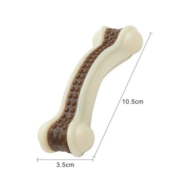 AUSIDAPET Dog Toys Eat Play Cowhide Ring Reward Alone Clean Teething Stick Dog Toy Bite Gum Bone Resistant Bite Chewing Pet Supplies