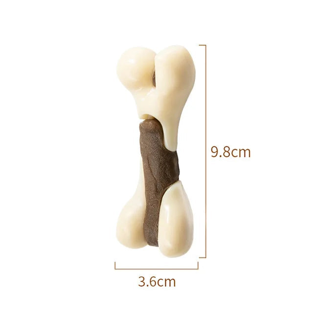 AUSIDAPET Dog Toys Eat Play Cowhide Ring Reward Alone Clean Teething Stick Dog Toy Bite Gum Bone Resistant Bite Chewing Pet Supplies